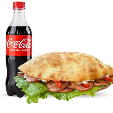 Піта з шинкою + Кока-Кола