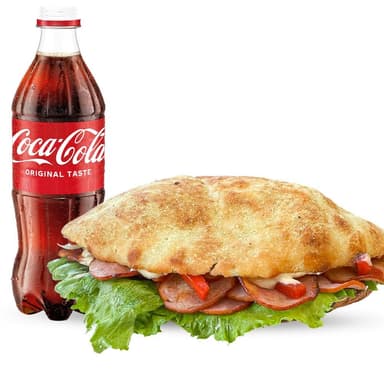 Піта з шинкою + Кока-Кола